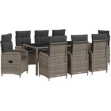 Vanjski set za objedovanje 9 pcs Svijetlo siva i tamno siva | shoptok.hr