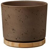 Soendgen Keramik Okrugla tegla za biljke (Vanjska dimenzija (ø x V): 16 x 14 cm, Pijesak sive boje, Drvo) | shoptok.hr