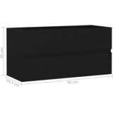 Ormarić za umivaonik crni 90 x 38,5 x 45 cm konstruirano drvo | shoptok.hr