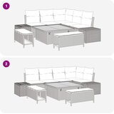  Sjedeća garnitura za vrt 8 kom. 7-Broj sjedala Crna | Shoptok.si
