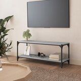 TV ormarić boja hrasta 100x33x41 cm konstruirano drvo i čelik | shoptok.hr