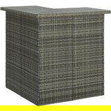 vidaXL Kotna barska miza siva 100x50x105 cm poli ratan Cene