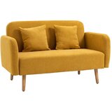  Dvosjed s 2 ukrasna jastuka baršunasta sofa 130x70x80 cm žuta Cijene