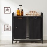  Dvokomorna košara za rublje - Rustikalno smeđa/ Crna | shoptok.hr