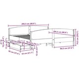 vidaXL Posteljni okvir brez vzmetnice bel 200x200 cm trdna borovina | Shoptok.si