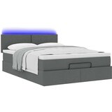 vidaXL Otomanska postelja z vzmetnico siv 140x190 cm blago | Shoptok.si