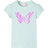 vidaXL Dječja majica sa širokim rukavima svijetla boja mente 92 | shoptok.hr