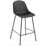 Kave Home Temno siv kovinski/plastičen vrtni barski stol Quinby – | Shoptok.si