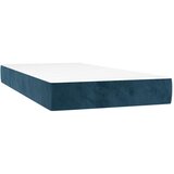 Box spring krevet s madracem tamnoplavi 90x200 cm baršunasti | shoptok.hr