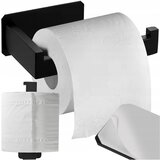INOX samolepilno 3M stensko držalo za WC papir 14cm črno | Shoptok.si