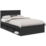  Konstrukcija postelje Črna 120 x 200 cm Masivno borovo les, (5000103333) | Shoptok.si