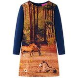  Dječja haljina s dugim rukavima modra 116 | shoptok.hr