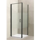 Ferotehna Tuš kabina Lorca (Š x V: 80 x 195 cm, Debljina stakla: 6 mm, Prozirno staklo, Crna) | shoptok.hr
