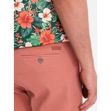Ombre Men's denim classic shorts with rolled up leg - coral | shoptok.hr