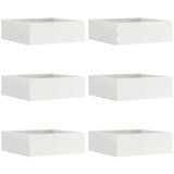  Ograda oko Travnjaka 6 pcs Bijelo 40 x 40 x 13 cm Čelik | shoptok.hr