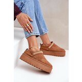 FG2 Snow Boots With Decorative Embroidery Camel Selithria | shoptok.hr
