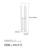 Opviq podna lampa 7126 black us