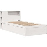 vidaXL Okvir kreveta bez madraca bijeli 90 x 200 cm masivna borovina | shoptok.hr