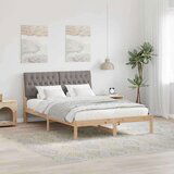 vidaXL Krevetni okvir s tapiciranim uzglavljem Smeđa 160 x 200 cm | shoptok.hr