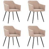  Jedilni stoli 4 kosi taupe blago | Shoptok.si