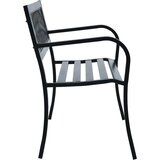  Vrtna klupa 125 cm crna čelična | Eponuda.com