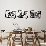 Wallity Zidna dekoracija Flowers 2 - 514, 47 x 60 cm, Crna | ePonuda.com