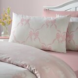 Catherine Lansfield Rožnata posteljnina za zakonsko posteljo 200x200 cm Pretty Bows – | Shoptok.si