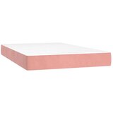 Box spring postelja z vzmetnico roza 120x200 cm žamet, (20895939) | Shoptok.si