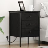 vidaXL Noćni Ormari 2 pcs Crni hrast 42 x 41 x 61 cm Konstruirano drvo Cijene