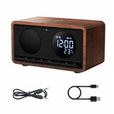 Manta budilica FM, BT, QI punj, veliki zaslon, microSD, baterija, crni RDI912B | shoptok.hr