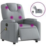 vidaXL Električni masažni naslanjač svetlo sivo blago | Shoptok.si
