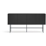 Teulat Crna/antracitno siva niska komoda s kliznim vratima 180x91 cm Nube – | shoptok.hr
