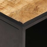  Klubska mizica z izrezljanimi vrati 90x55x36 cm mangov les | Shoptok.si