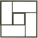  Vrtna saksija Maslinasto zelena 80 x 80 x 50 cm Čelična vrata | Eponuda.ba