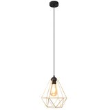  Luster na sajli KARO 1xE27/15W/230V zlatna/crna | Eponuda.com