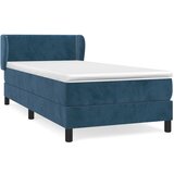 Maison Chic Box spring postelja - Vzmetna postelja z vzmetnico temno modra 100x200 cm žamet SL7806, (21900988) Cene