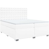  Krevet s oprugama i madracem bijeli 200x200 cm umjetna koža | shoptok.hr