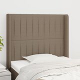  Uzglavlje s ušima smeđesivo 93x16x118/128 cm od tkanine | shoptok.hr
