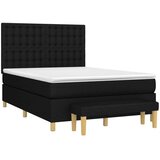 Krevet s oprugama i madracem crni 140x200 cm od tkanine | shoptok.hr