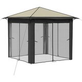 Gazebo s 4 bočne strane 2,6 x 2,6 m Krem i Antracit | shoptok.hr