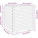  Vrtno cvetlično korito 70x70x72,5 cm trden les douglas | Shoptok.si