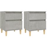 Maison Chic Dvo delni komplet Nočne omarice - Nočne mize betonsko siva 40x35x50 cm, (21690129) | Shoptok.si