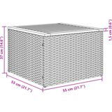  Vrtna garnitura - 9-dijelni set vrtnih sofa s jastučićima Crni poliratan i akacija | shoptok.hr