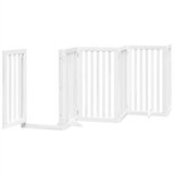  Vrata za pse s vratašcima 15 panela sklopiva 750 cm drvo topole Bijela 50 x 90 x 2 cm | Shoptok.si