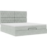 vidaXL okvir kreveta s madracima svijetlosivi 200x200cm baršunasti | shoptok.hr