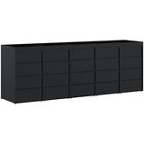  Skladištenje kanti za 5 kanti Crna 340 x 77,5 x 121,5 cm | shoptok.hr