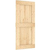  Drsna vrata s kompletom vodil 95x210 cm trdna borovina, (20999073) | Shoptok.si
