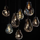 Toolight Stropna privjesak Staklena svjetiljka APP329-1CP Srebro | shoptok.hr
