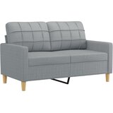  Dvosjed s ukrasnim jastucima svjetlosivi 120 cm od tkanine Siva | Shoptok.si