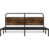 vidaXL Metalni okvir kreveta bez madraca boja hrasta 200x200 cm | shoptok.hr